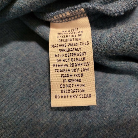 Polo Ralph Lauren Sweater Pullover 1/4 Zip Cotton Blue Sweatshirt Mens L Large - Picture 7 of 8